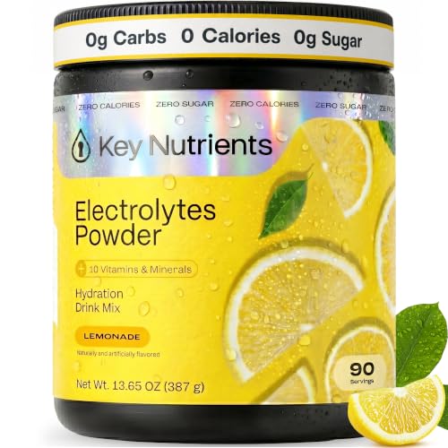 KEY NUTRIENTS Multivitamin Electrolytes Powder, Lemonade, 90...