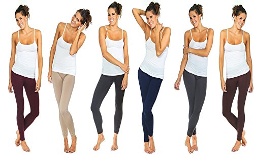 Maze Collections Ladies Fall/Winter Thick Solid Fleece Lined Leggings - Regular and Plus Sizes