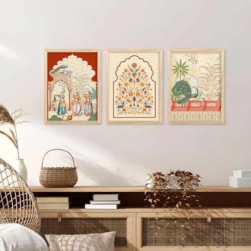 Image of Pichwai paintinng framed wall Painting for Living Room Bedroom Office Room Decor - Frame for Home Decor and Wall Decor (Design 1, 10x13 inch, Standard Packaging)