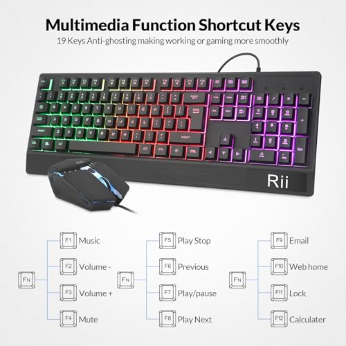 Teclado Gamer RK400-US USB Retroiluminado RGB miniatura 5