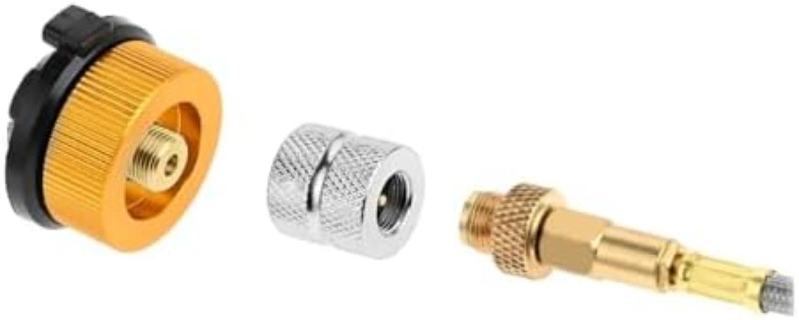 Tubo de conexión de gas Manguera trenzada de acero inoxidable Estufa de gas para camping Adaptador de recarga de propano Tubo de aire de 1 m Quemador exterior GLP plano, para conector de