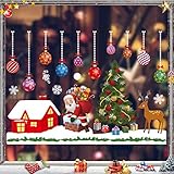 🎄 Anwendbare Szene: Diese originalen Fensterbilder Weihnachten eignen sich hervorragend für Ladenfenster, Büro, Restaurant, Wohndekorationen, und machen eine schöne schneebedeckte Anzeige.