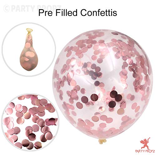 Image of Party Propz Rubber Latex Balloon, , Rose Gold - Set of 10