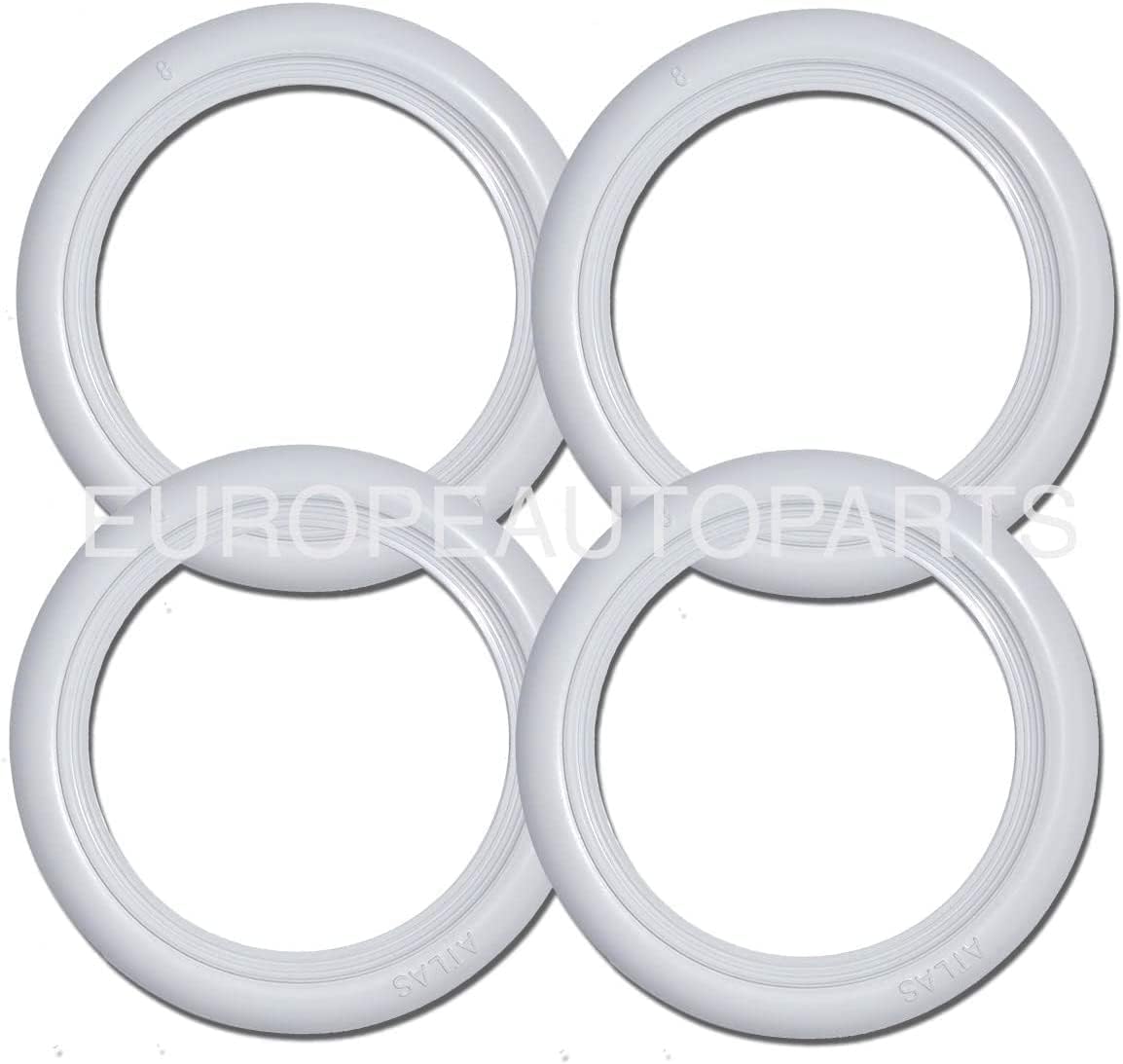 Atlas 14'' INCH White Wall Tire Insert Trim Set x4 Pieces