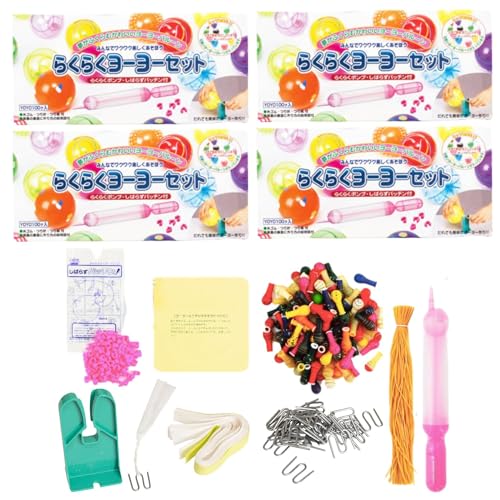 ヨーヨー釣り らくらくヨーヨー 水ヨーヨー 【 すぐ遊べる 】縁日 ヨーヨー 100個入り 子ども イベント お祭り 玩具 おもちゃ 鈴木ラテックス (4個)