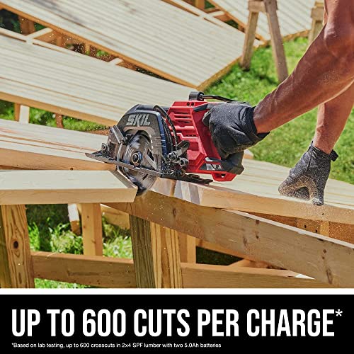 Skil 2X20V Pwr Core 20 Xp Brushless 7-1/4” Rear Handle Circular Saw Kit With Jobsite Blower (Cr5429B-20 & Jb4712B-00) #TOP2