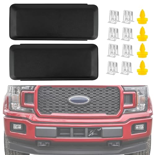 OKPARZ Replacement for Front Left Driver & Right Passenger Side Bumper Guard Pad Cap Inserts End Cover 2018-2020 Ford F150 F-150 JL3Z17E810AB