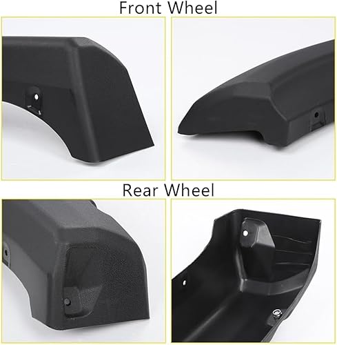 Miniatura 9 de Guardabarros de rueda compatible con Ford F250 F350 Super Duty 1999-2007 estilo de fábrica, protector de cubierta de rueda texturizado, negro, juego