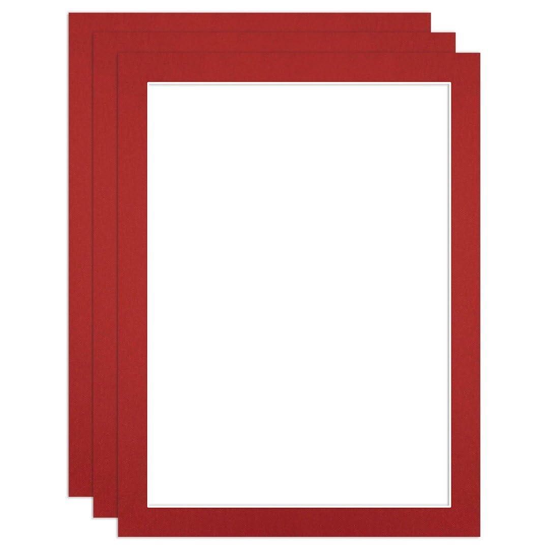 Procut Global 80x60cm Crimson Picture Mounts to Fit 70x50cm Aperture - Precision Cut Cardboard Photo Mount - Ideal for Frames, Prints, Artwork & Certificates - Sizes & Colours Available - 3 Pack — image 1