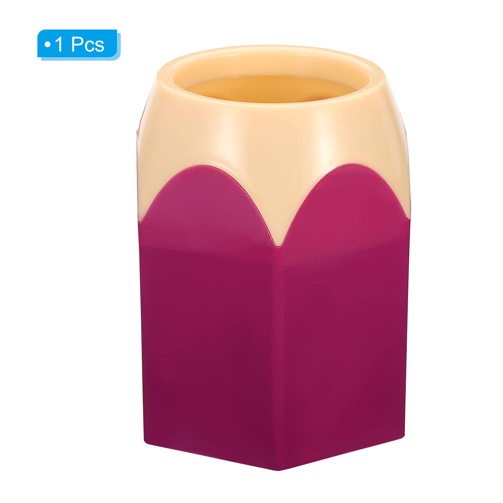 PATIKIL Pencil Holder, Pen Holder for Desk Cute Plastic Pencil Holder for Desk Pencil Holders Cup Organizer Pencil Shape, Purple - Image 3