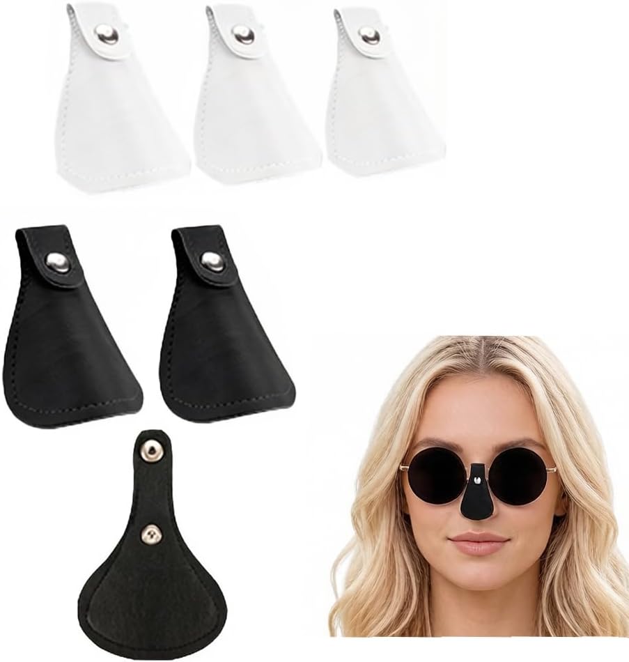 8 Set Nose Sun Protection Nose Protector UV Eye Patch for Glasses Sunlight Men Women (Black White, M)