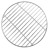 Bandeja redonda de acero inoxidable para barbacoa con malla de calefacción uniforme y puntos soldados suaves para barbacoas al aire libre, camping y picnic (40 cm)