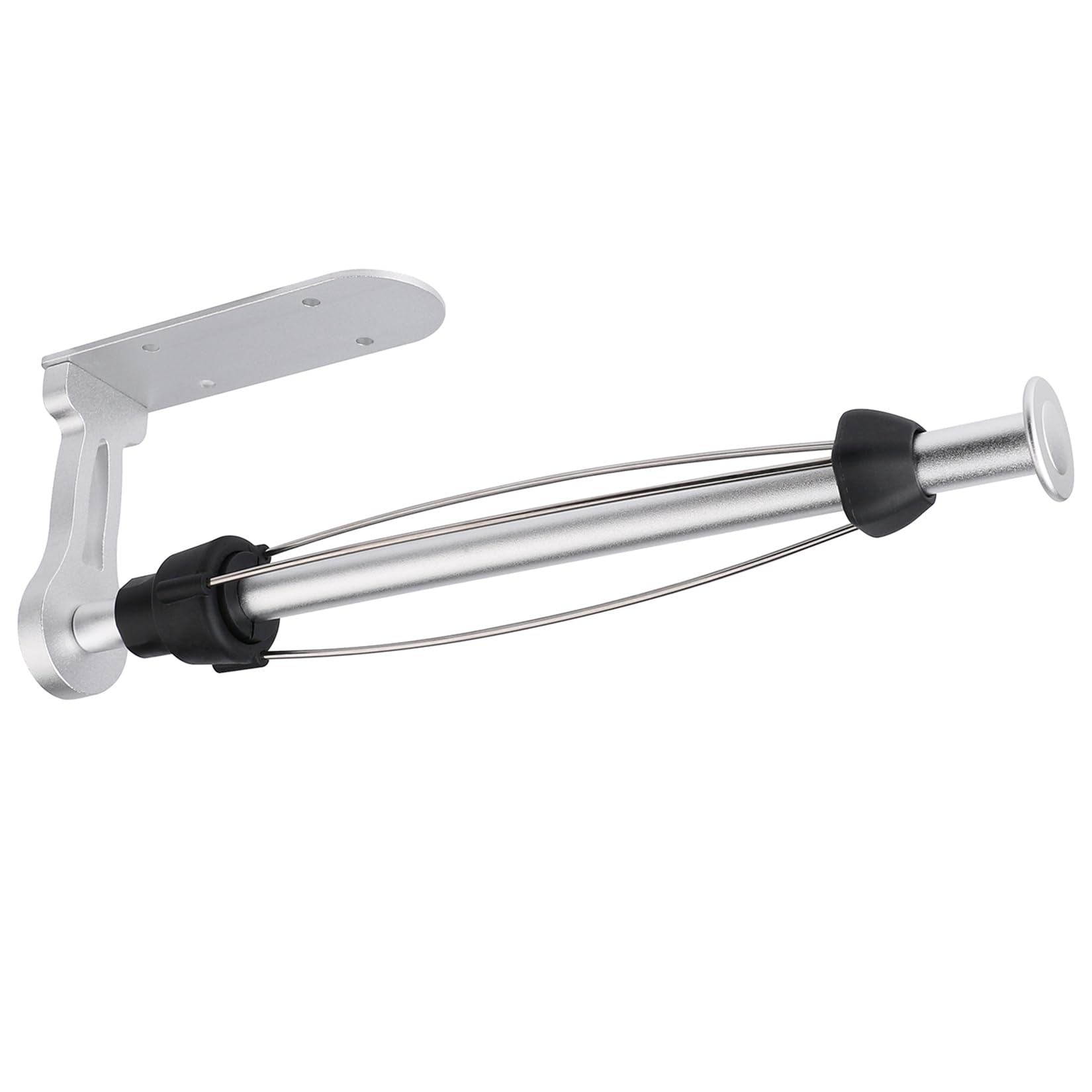 Loputon Kitchen Roll Holder under Cabinet, Aluminum Alloy Paper Towel Holder, one-hand under cupboard Kitchen Towel Holders with Damping System for Kitchen, Bathroom, Living Room (Bright Silver)