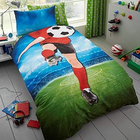 Footballer Selfie Single Duvet Cover and Pillowcase Set Cover
