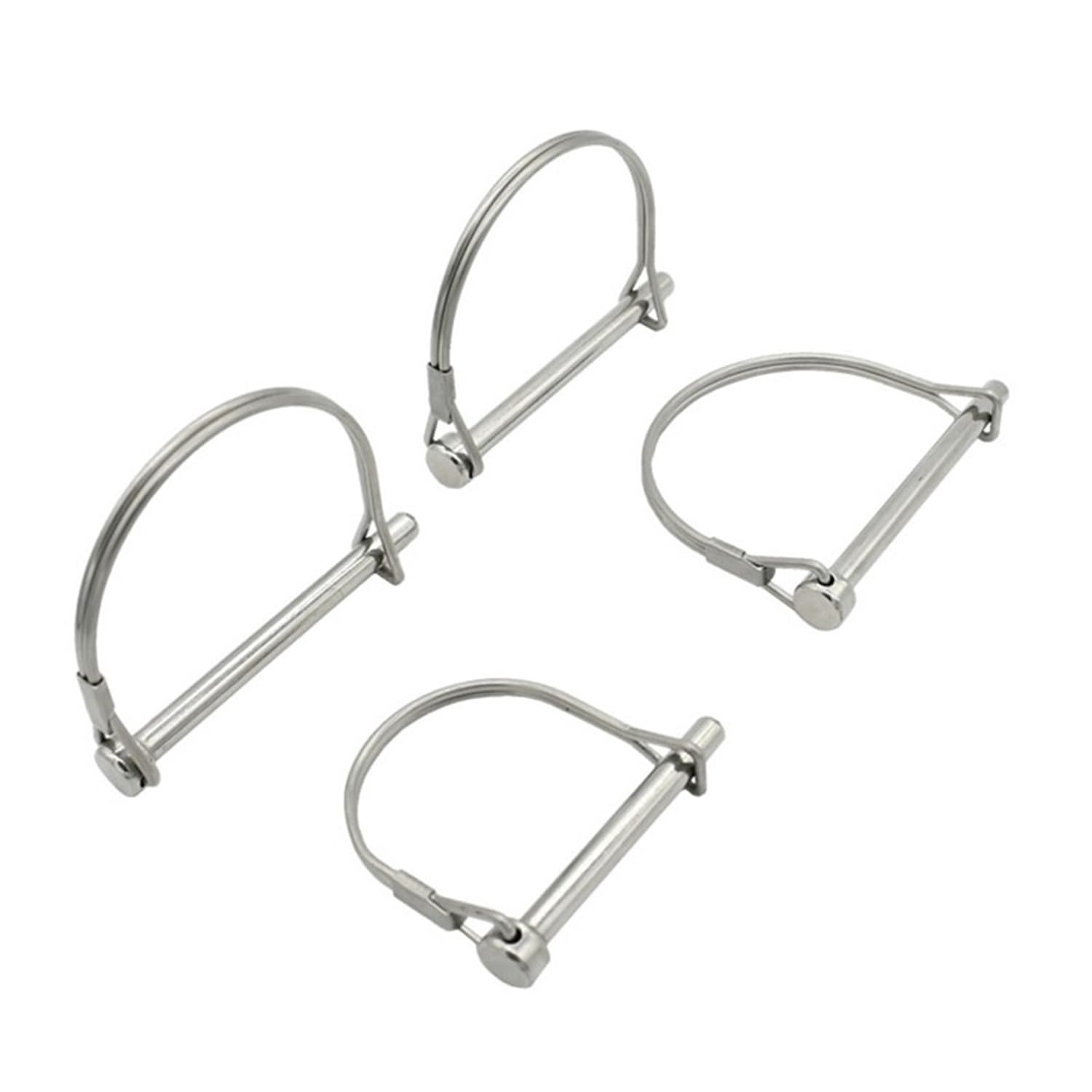 Trailer Coupler Pins - 4 Pack Zinc-Plated Safety Locks -6