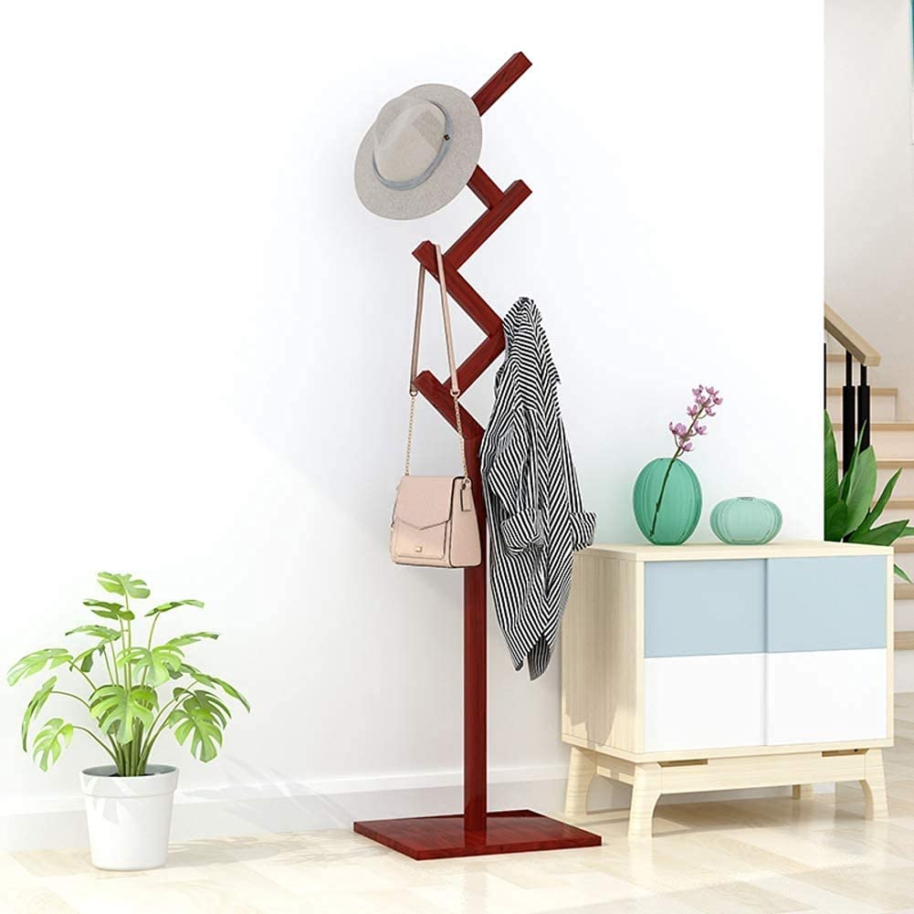Porte-Manteau sur Pied en Bois Massif, Porte-Manteau, Porte-Chapeaux, Porte-Manteau ...