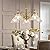 Esther life Vintage Chandelier, 5-Light Gold Brass Crystal Chandeliers for Dining Room, Antique Victorian Chandelier with Glass Shade, Modern Farmhouse Light Fixtures for Kitchen Island Living Room