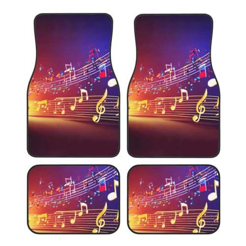Tapis de voiture notes de musique colorées universel SUV berline van