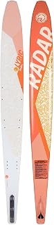 RadarSkis Women's Lyric Water Ski - White/Coral/Sand - Lightweight Carbon for Effortless Turns at 26-34 MPH