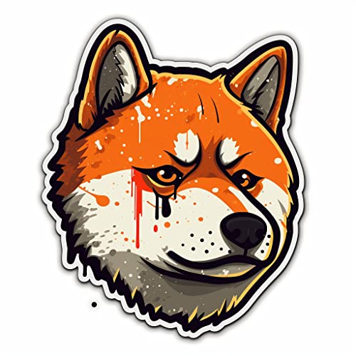 Image of Yoonek Graphics Shiba Inu Dog Vinyl Decal Sticker for Car, Laptop, Tumbler, More. #001637