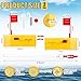 Rotatingpals 2 Pack Planer Boards for Fishing Trolling Off Shore Crappie Planer Boards Kits with Flag Fishing Accessory for Inshore Offshore Trolling Dragging (R + L,12'' X 4.38'',Yellow)