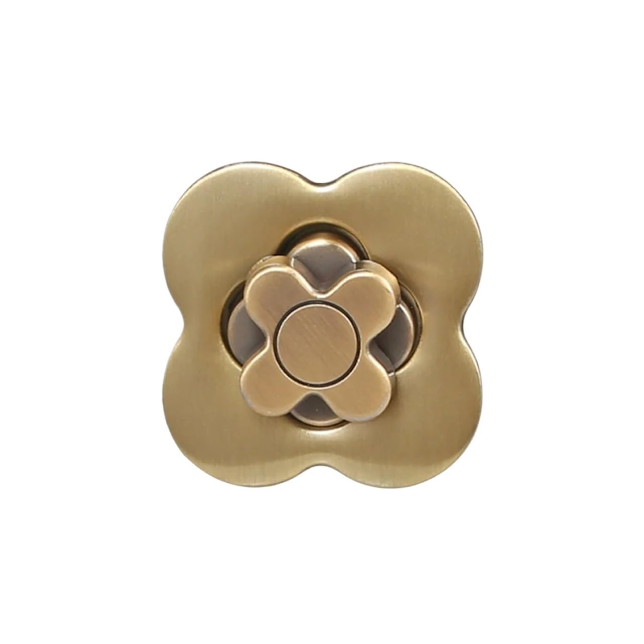 PVUVTNAHW 5pcs 3.5CM Metal Flower Shape Turn Lock Twist Clasp For Leather Craft Women Bag Handbag Shoulder Purse(Cinnamon)