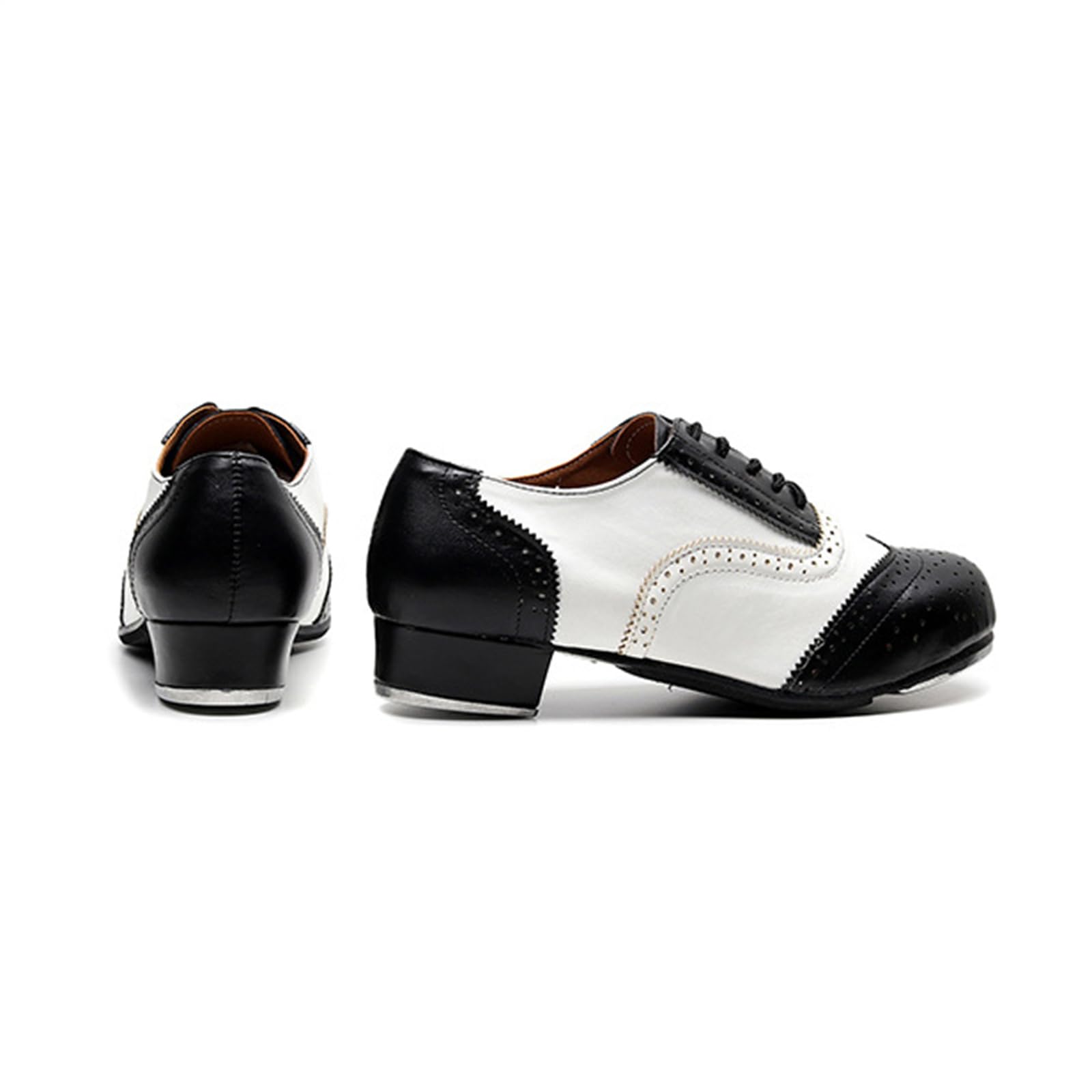Scarpe da Tip Tap Uomo Ballo Sala Tacco Basso Stringate Brogue Traspiranti