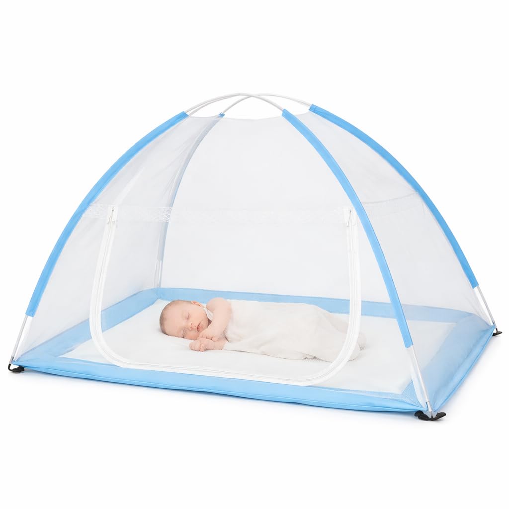 TULSI NETS Baby Mosquito Net, Bottomless Net for Safe and Easy to Use, Portable and Foldable, Suitable for Babies and Toddlers 0-36 Months, Size 4 Ft x 2.5 Ft (White)-picture-18