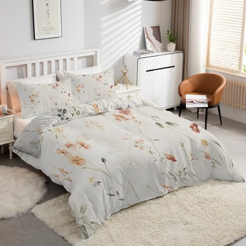Housse de couette 200x200 anti-glissement à fermeture éclair et microfibre douce