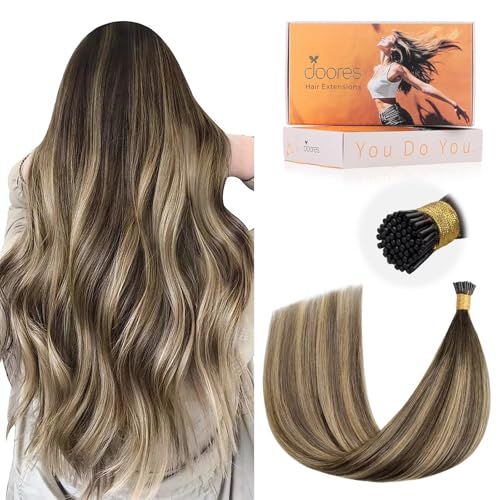 DOORES I Tip Human Hair Extensions - Balayage Chocolate Brown
