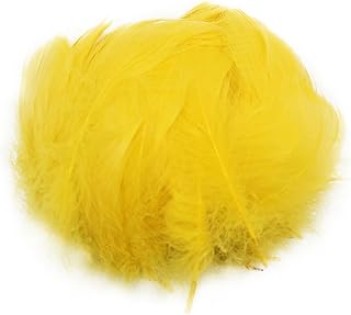400 plumas para manualidades, ideales para adornos de boda, fabricación de máscaras de plumas, boa de plumas, decoración de atrapasueños, plumas de colores (amarillo)