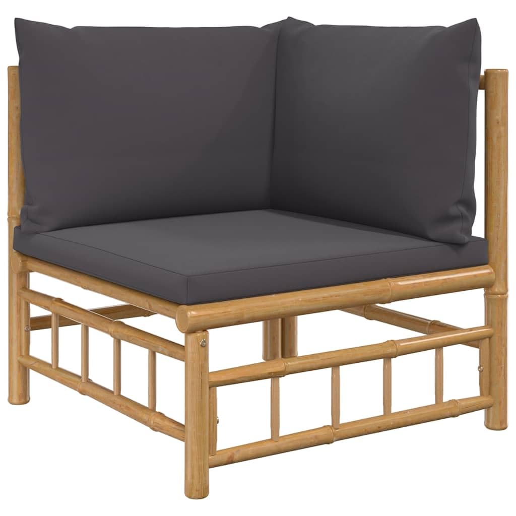 Canapé d'angle de jardin vidaXL en bambou pour remplacer votre vieux salon de terrasse