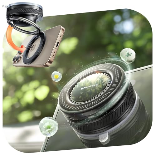 MAGIC JOHN for MagSafe Car Mount - [20 Super Magnets] Magnetic Phone Holders for Your Car Magnetic Phone Holder Car HandsFree Cell Phone Holder Mount Accessories for Women Men fit iPhone 17 Pro Max