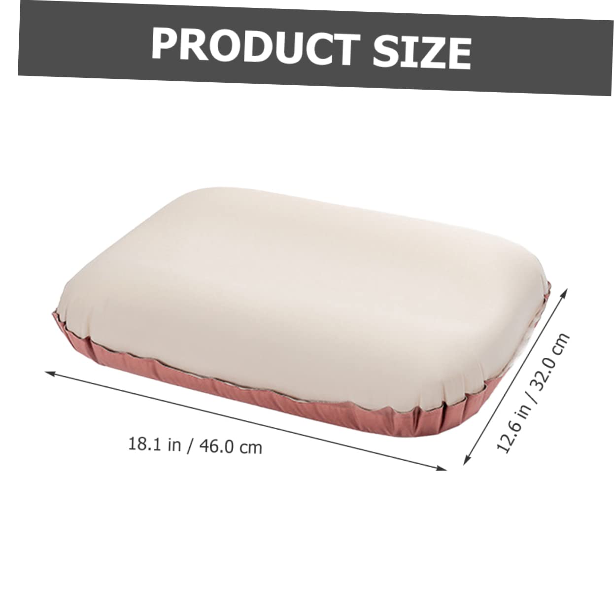 BESTonZON Oreiller de Voyage Gonflable pour Camping, Mousse et Polyester Pongé, Gonflage Facile, Dégonflage Rapide, pour Hôtel et Camping