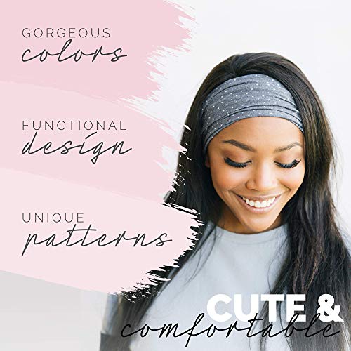Image of Maven Thread Wide Workout Headbands for Women - Non-Slip Sweatbands for Gym, Running & Yoga