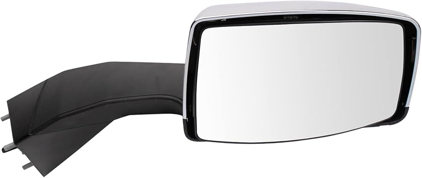 TRQ Passenger Side Manual Mirror Chrome Cover Smooth Finish
