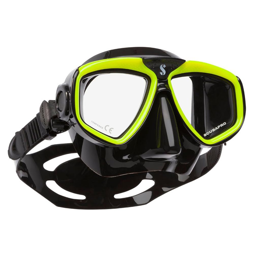 Scubapro Zoom Rental Mask, Black/Jaune Kit de détendeur pour plongée en Eau Froide Unisex-Adult, Multicolor, Taille Unique