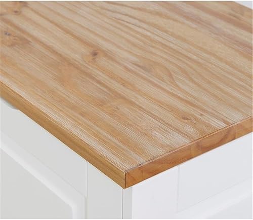 Miniatura 4 de Linon Troyin - Rincón de almacenamiento de madera natural y blanca con cojines verdes