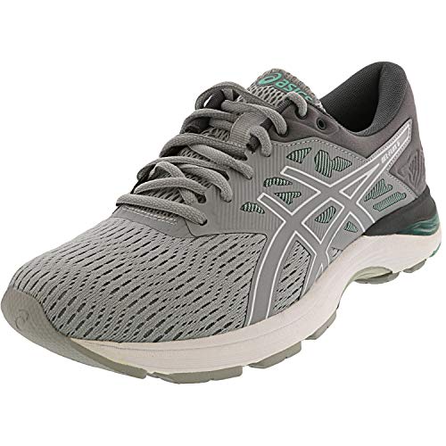 ASICS Women's Gel-Flux 5 Running Shoes, 10W, MID Grey/White/Opal Green