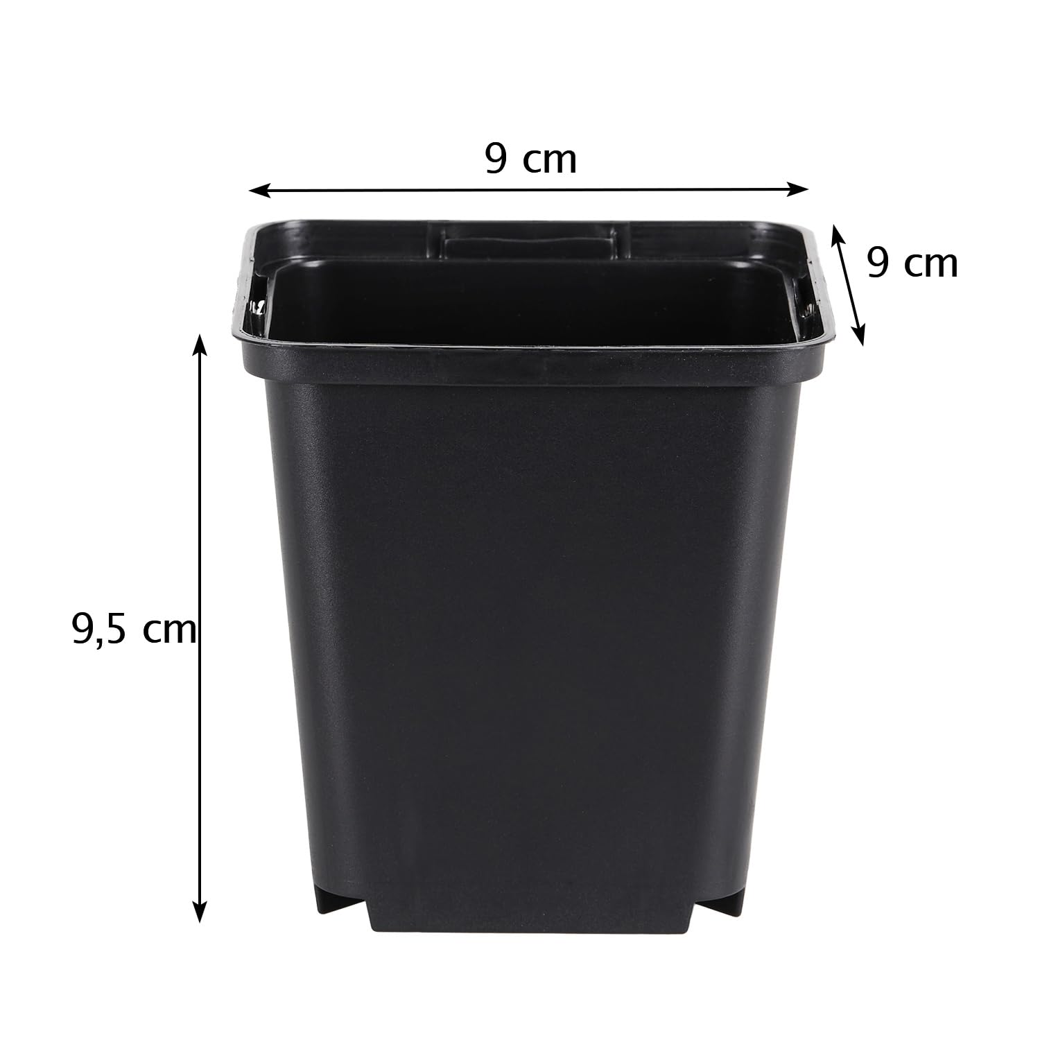 Tymar 15x Anzuchttöpfe mit Untersetzer, Blumentopf mit Pflanzschalen, mit Tablett, Shuttle-Trageschalen (Anzuchttöpfe 9x9 + Untersetzer, 5 Pack)