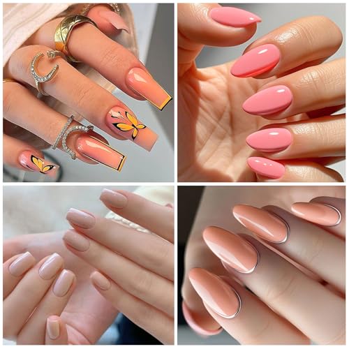 Set de esmaltes en gel 15 piezas tonos nude rosa miniatura 2
