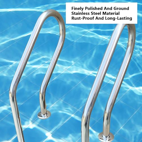 Escalera para piscina con 3 escalones acero inoxidable miniatura 4
