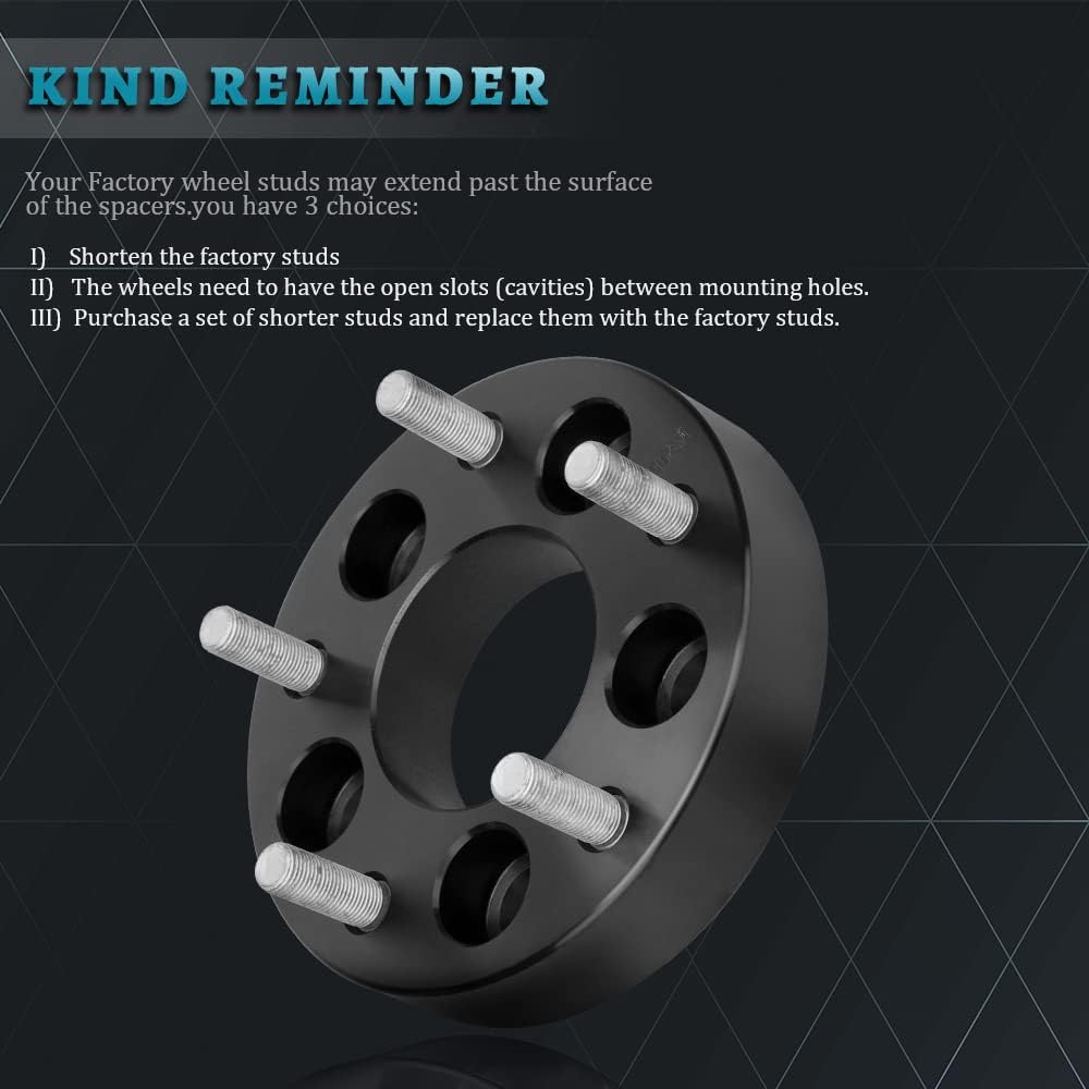 IRONTEK 5x4.5 to 5x5 Wheel Spacer Adapters Change Bolt Patern 5x114.3mm to 5x127mm (1.25" Thickness, 71.5mm Hub Bore, 1/2" x 20 Studs) Wheel Adapter Fit for Jeep TJ Cherokee Jeep Wrangler