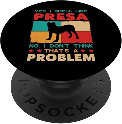 Miniatura 1 de Presa Canario Dog Owner Canary Mastiff Breeder Retro Vintage PopSockets Standard PopGrip