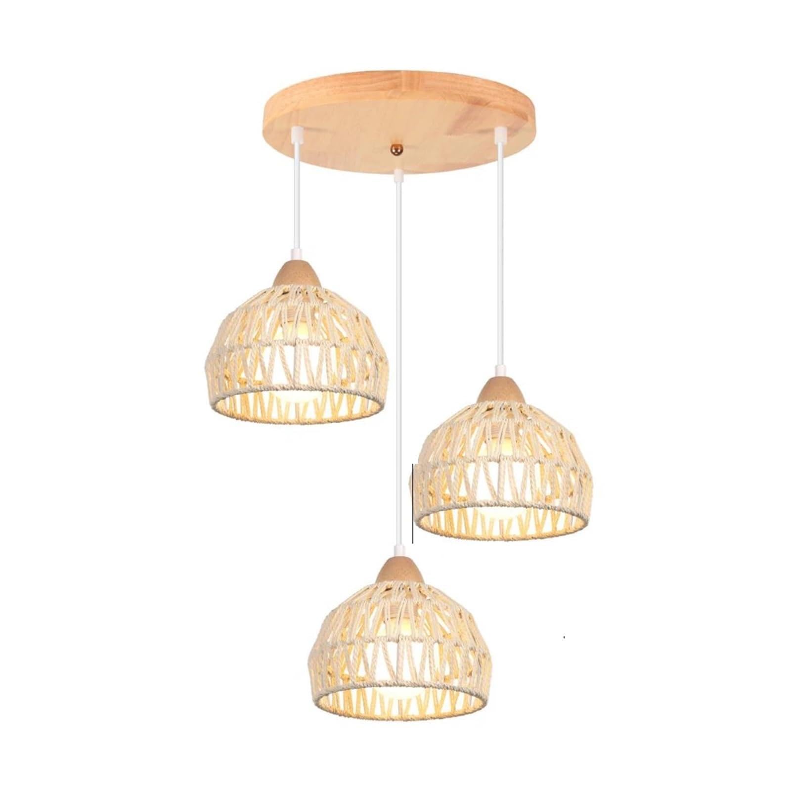 Zhouxyfdc Color8 Rattan Lampshade Woven Rattan Pendant Lights Handmade Woven Lampshades Lighting Fixtures(Color8)