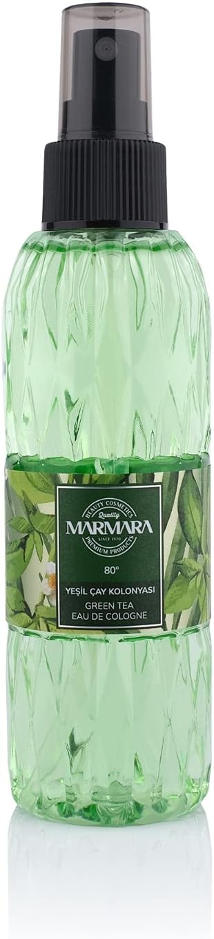 BEAUTY Eau de Cologne Spray Groene Thee 150ml – 80° alcohol – verfrissende bodyspray voor vrouwen en meisjes – geurwater voor vrouwen – verfrist koelt – warm & kruidig
