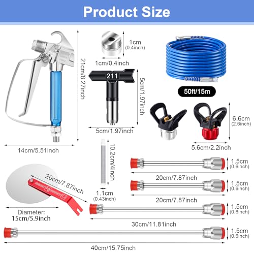 Gyfent 616 22Pcs Airless Paint Sprayer Gun Kit thumb #4