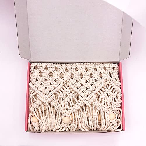 Boho Macrame Wall Hanging Hand Woven Tapestry Macrame Backdrop For Wall Decor Of Modern Farmhouse, Bedroom, Nursery, Wedding, Party (40X20 Inches) #TOP4