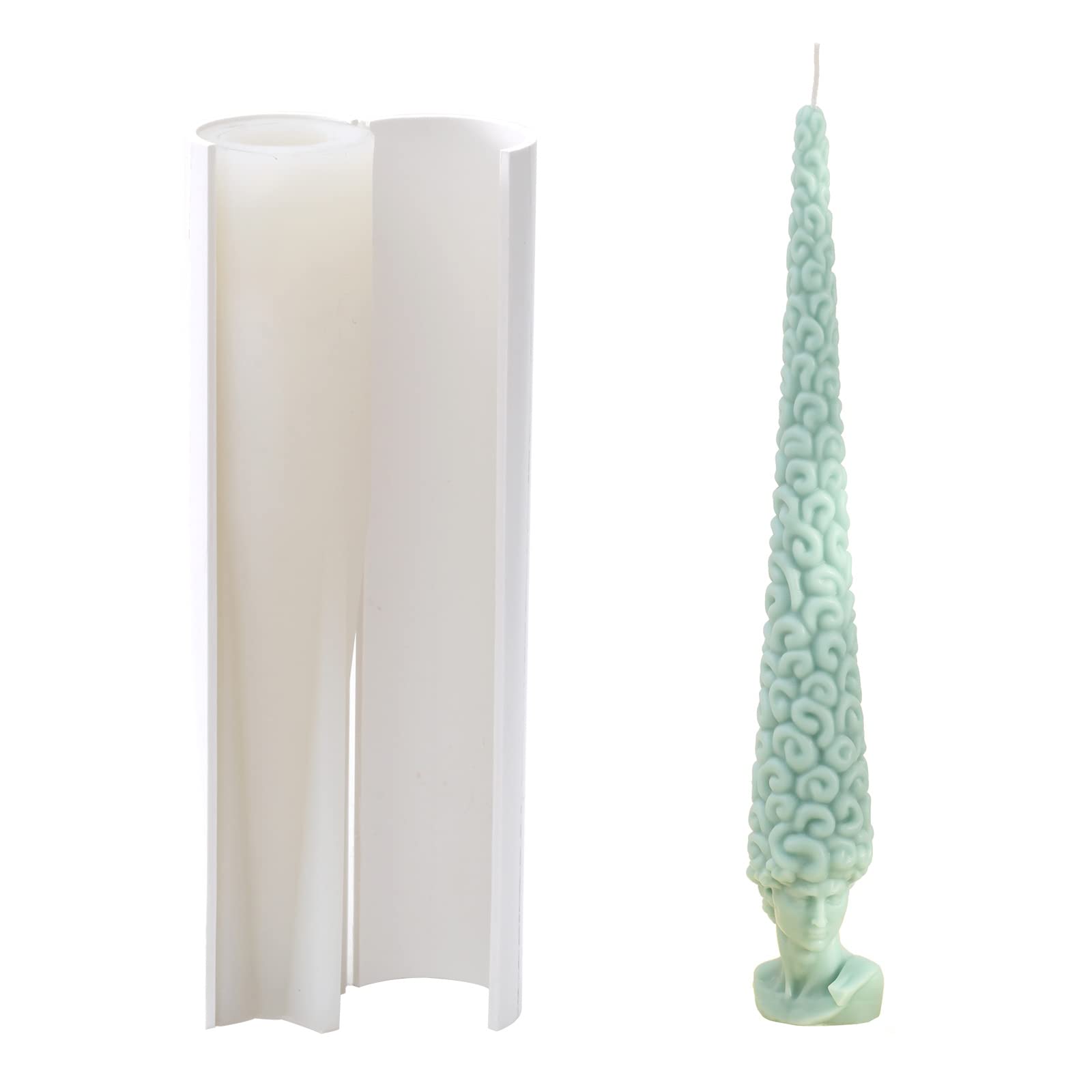Moule silicone bougie David tête longue haute précision esthétique