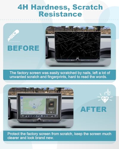 Image of CDEFG 4Pcs 2026 RAV4 Screen Protector for 2026 Toyota RAV4 12.9-Inch Touchscreen (XSE /Limited), for 2026 Toyota RAV4 Hybrid Accessories Nano Plastic Screen Cover (12.9 inch Navi & 12.3 inch Dash)